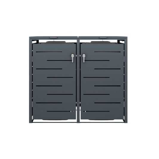 屋外用ストレージボックス 蓋付きプラスチック製 - 150 x 75 x 90